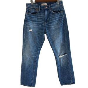 Madewell Women's Straight Crop Distressed Jean Denim Size 27